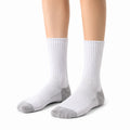 Calze sportive 43-46 in maglia bianco/grigio a coste