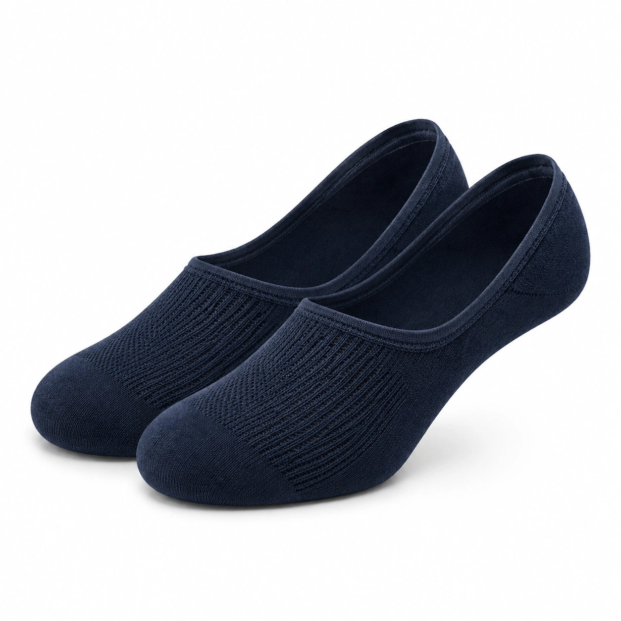 Calzini fantasmini 43-46 in tessuto elasticizzato blu navy - modello invisibile