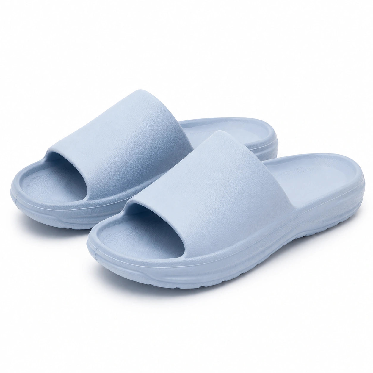 Ciabatte 42/43 in materiale sintetico azzurro - suola antiscivolo per casa e piscina