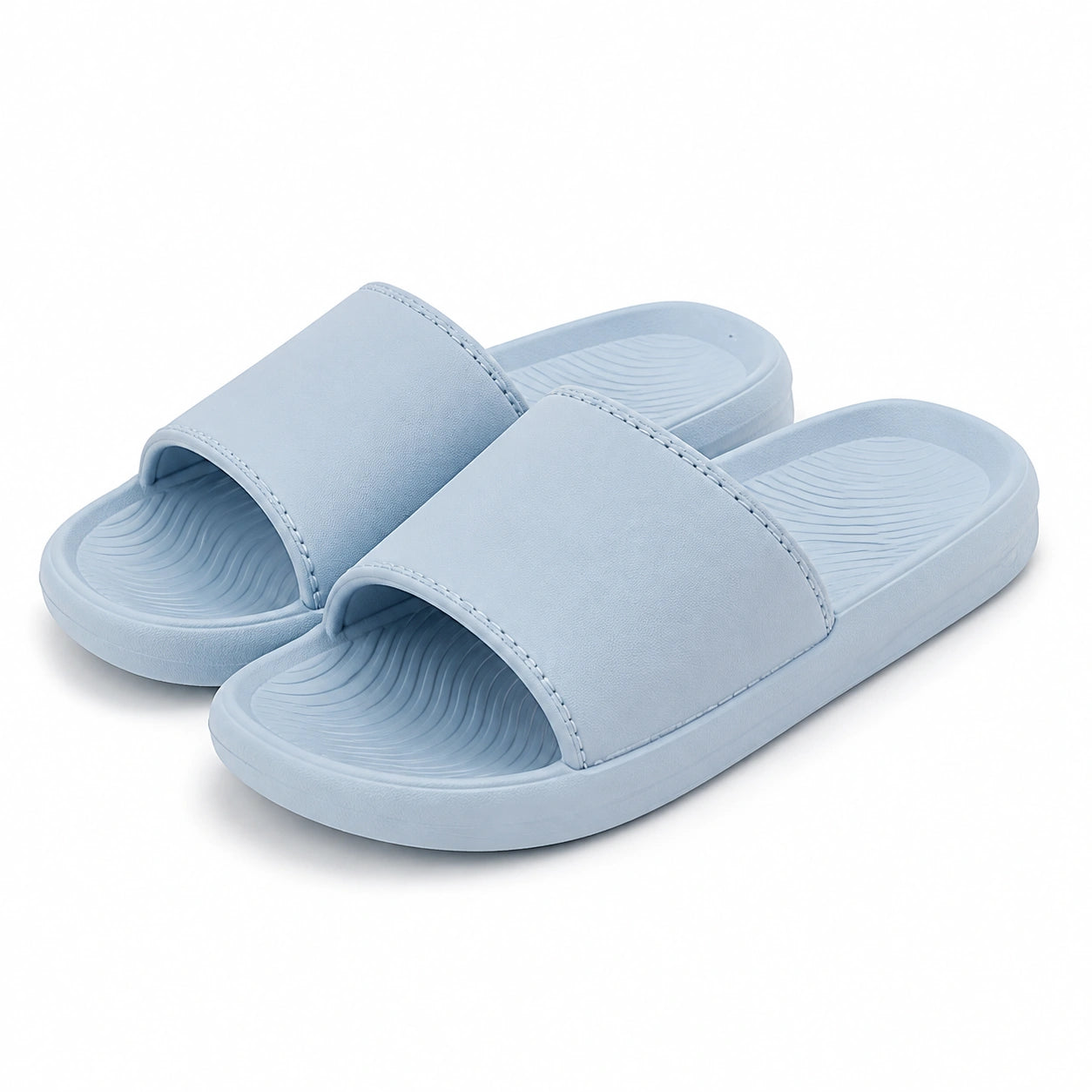Ciabatte da bagno 42/43 azzurro chiaro in materiale sintetico - plantare sagomato