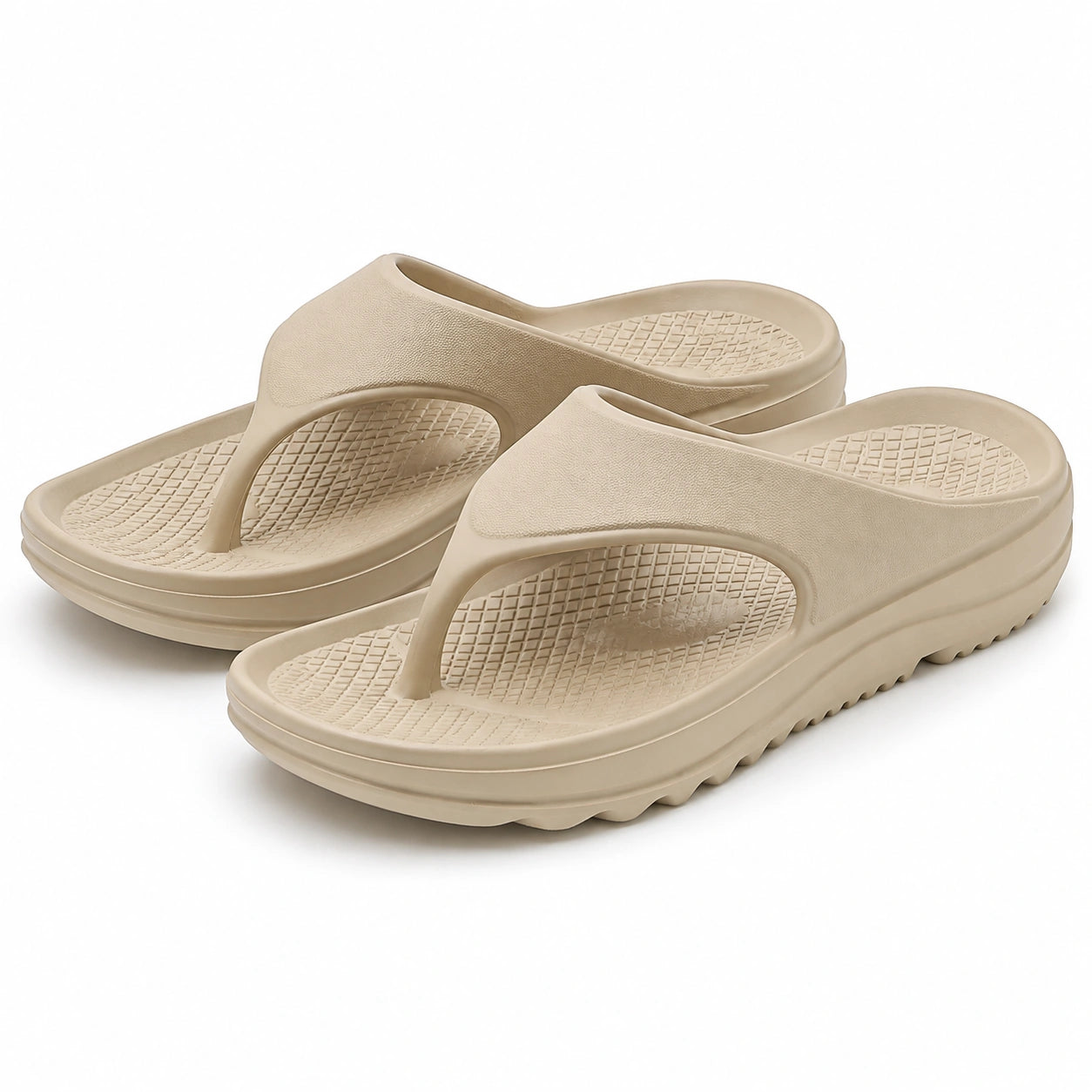 Infradito 40/41 in materiale sintetico espanso beige - suola sagomata antiscivolo